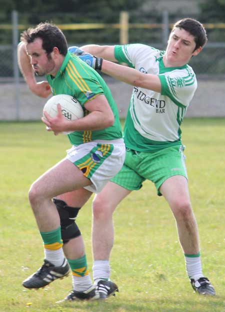 Action from the reserve division 3 senior game against Naomh Columba.