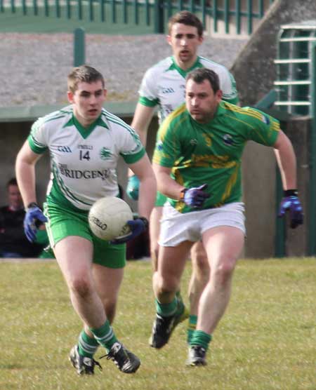 Action from the reserve division 3 senior game against Naomh Columba.