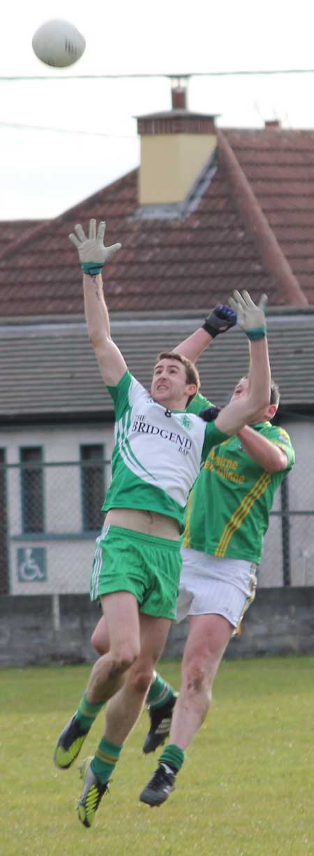 Action from the reserve division 3 senior game against Naomh Columba.