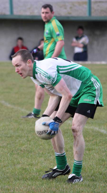 Action from the reserve division 3 senior game against Naomh Columba.