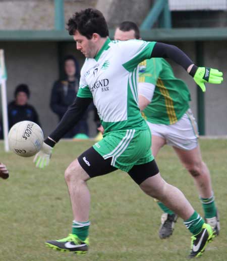 Action from the reserve division 3 senior game against Naomh Columba.