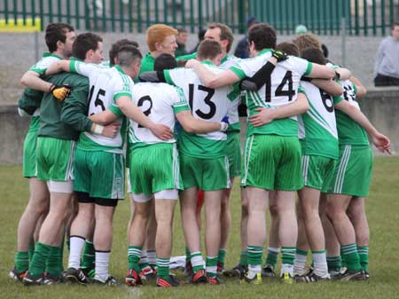 Action from the division three senior football league match against Naomh Columba.