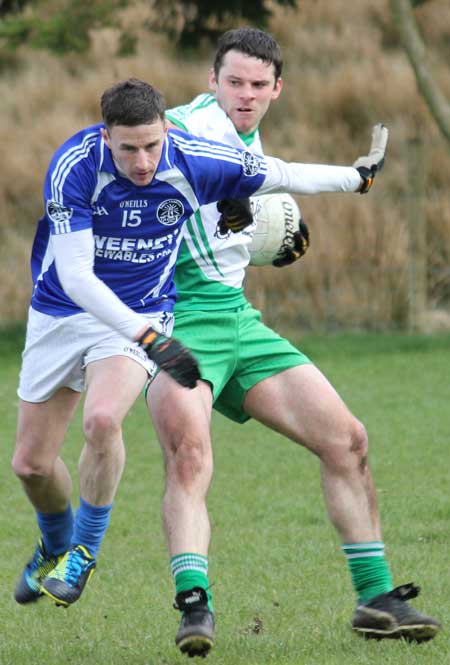 Action from the division three senior football league match against Fanad Gaels.