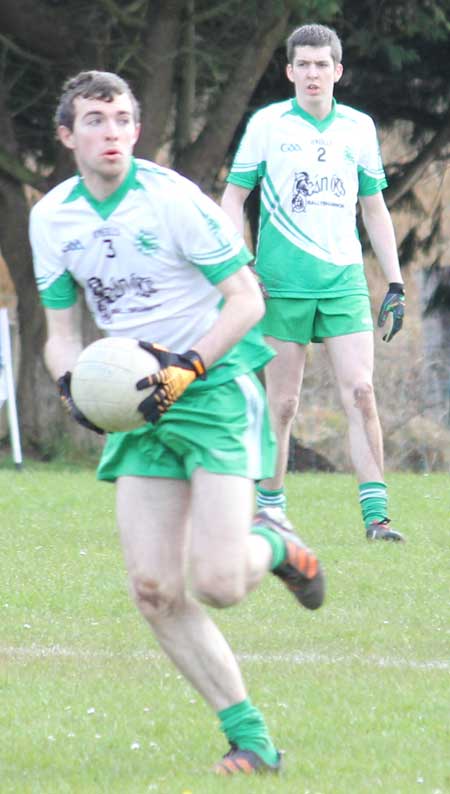 Action from the division three senior football league match against Fanad Gaels.