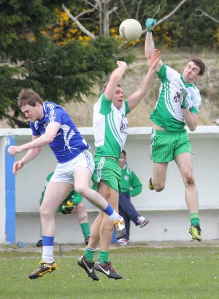 Action from the division three senior football league match against Fanad Gaels.