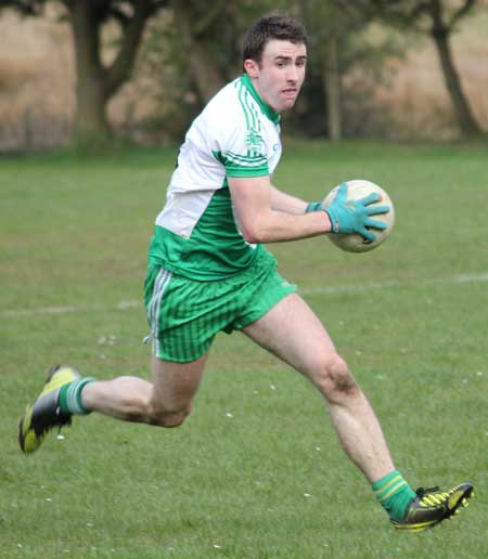 Action from the division three senior football league match against Fanad Gaels.