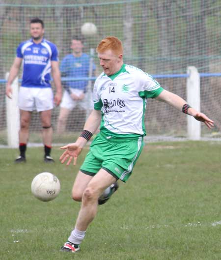 Action from the division three senior football league match against Fanad Gaels.