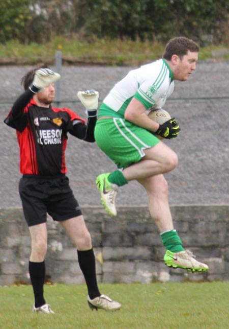 Action from the division three senior football league match against Red Hugh's.