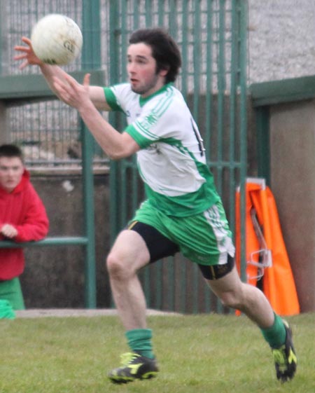 Action from the division three senior football league match against Red Hugh's.