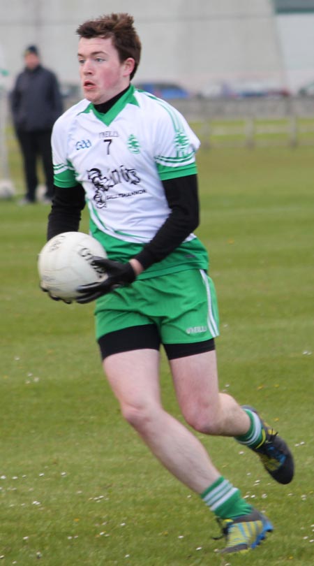 Action from the division three senior football league match against Downings.