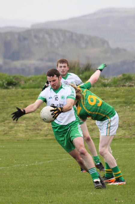 Action from the division three senior football league match against Downings.