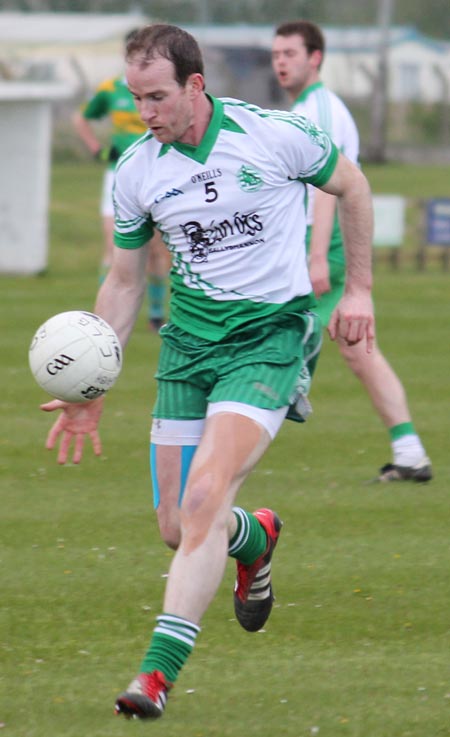 Action from the division three senior football league match against Downings.