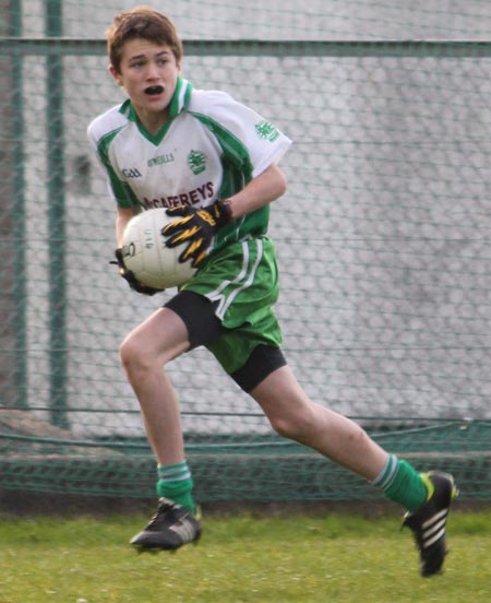 Action from the under 14 league game between Aodh Ruadh and Naomh Mhuire.