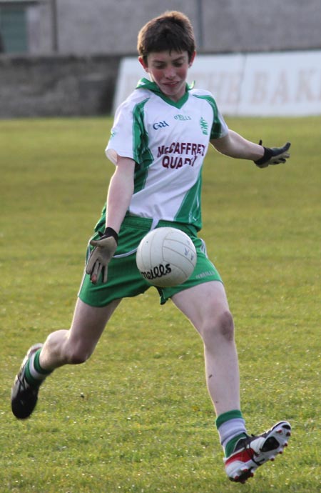 Action from the under 14 league game between Aodh Ruadh and Naomh Mhuire.