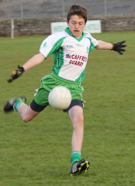 Action from the under 14 league game between Aodh Ruadh and Naomh Mhuire.