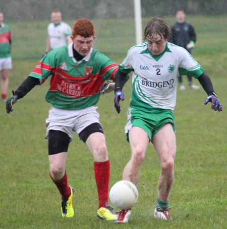 Action from the reserve division 3 senior game against Carndonagh.