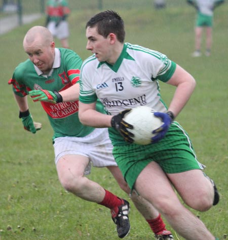 Action from the reserve division 3 senior game against Carndonagh.