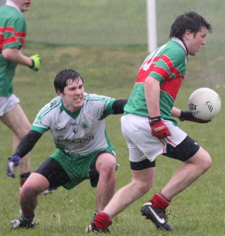 Action from the reserve division 3 senior game against Carndonagh.