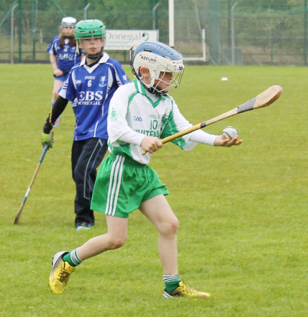 Action from the under 10 hurling blitz in Donegal town.