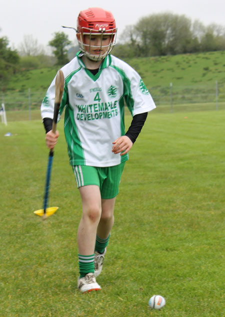 Action from the under 10 hurling blitz in Donegal town.