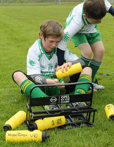 Action from the under 10 hurling blitz in Donegal town.