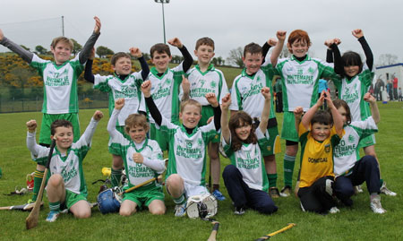 Action from the under 10 hurling blitz in Donegal town.