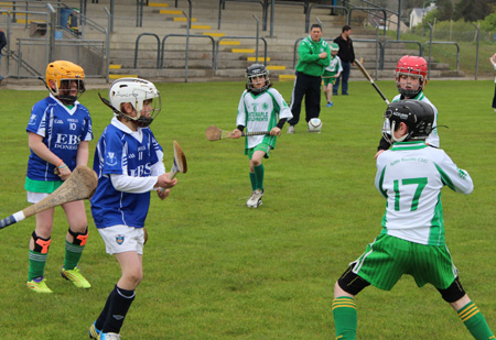 Action from the under 10 hurling blitz in Donegal town.