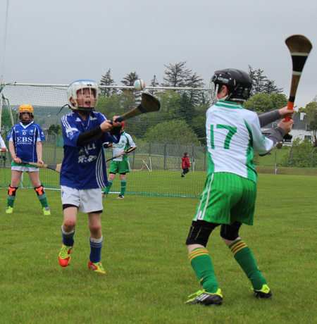 Action from the under 10 hurling blitz in Donegal town.