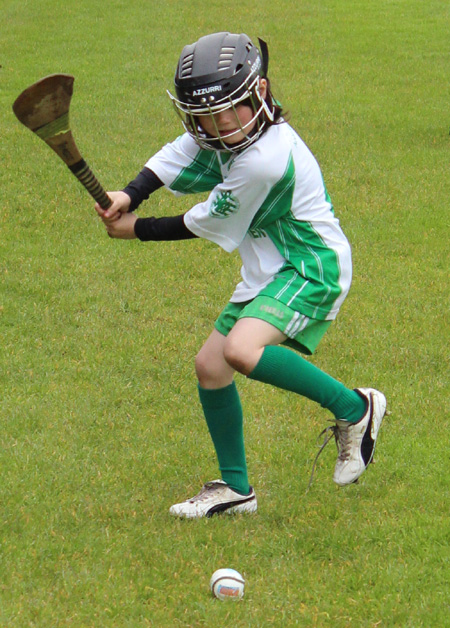 Action from the under 10 hurling blitz in Donegal town.