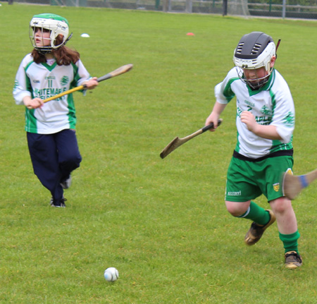 Action from the under 10 hurling blitz in Donegal town.