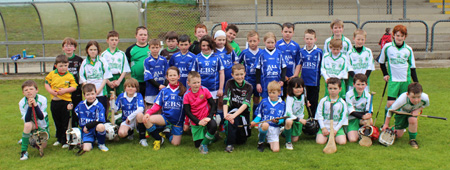 Action from the under 10 hurling blitz in Donegal town.