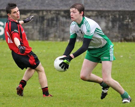 Action from the reserve division 3 senior game against Naomh Bríd.