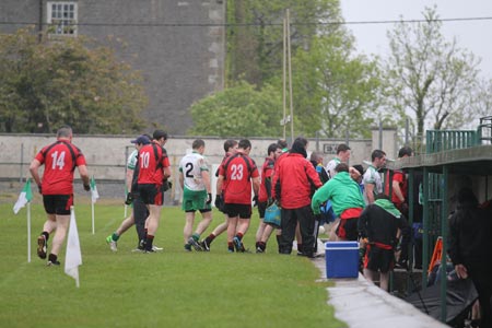 Action from the reserve division 3 senior game against Naomh Bríd.