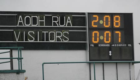 Action from the reserve division 3 senior game against Naomh Bríd.