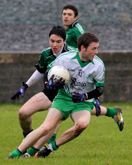 Action from the  division 3 senior game against Naomh Bríd.