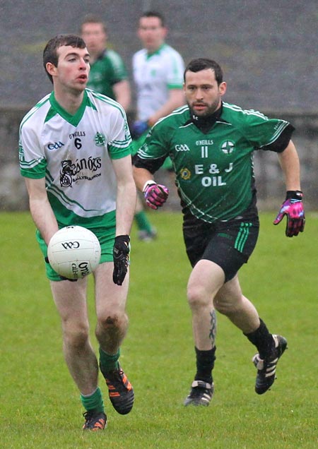 Action from the  division 3 senior game against Naomh Bríd.