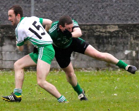 Action from the  division 3 senior game against Naomh Bríd.