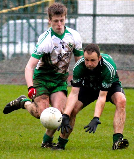 Action from the  division 3 senior game against Naomh Bríd.