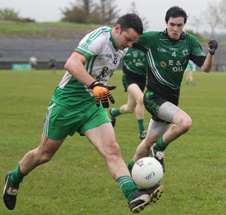 Action from the  division 3 senior game against Naomh Bríd.