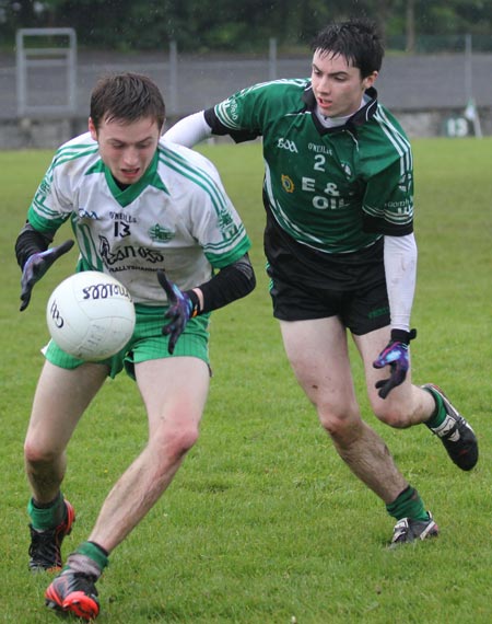 Action from the  division 3 senior game against Naomh Bríd.