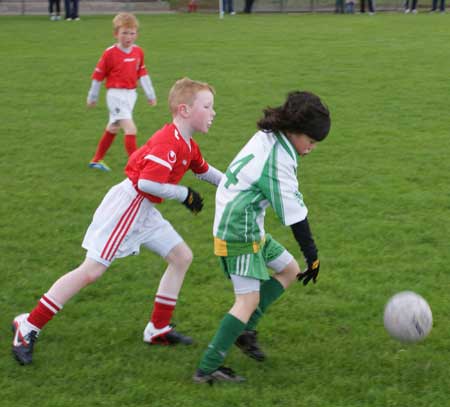 Action from the under 8 blitz in Donegal Town.