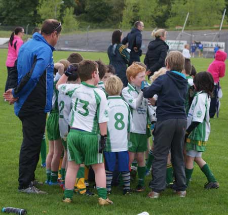 Action from the under 8 blitz in Donegal Town.