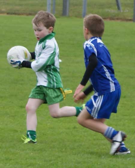 Action from the under 8 blitz in Donegal Town.