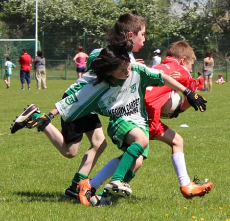 Action from the under 10 blitz in Mountcharles.