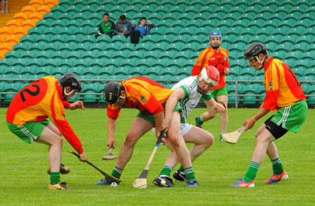 Action from the senior hurling league game against MacCumhaill's.