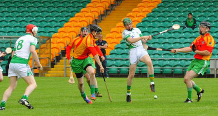 Action from the senior hurling league game against MacCumhaill's.