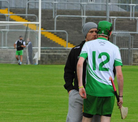 Action from the senior hurling league game against MacCumhaill's.