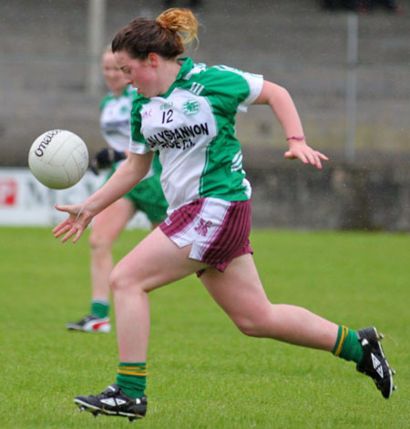 Action from the ladies senior match between Aodh Ruadh and Kilcar.