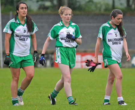 Action from the ladies senior match between Aodh Ruadh and Kilcar.