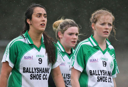 Action from the ladies senior match between Aodh Ruadh and Kilcar.